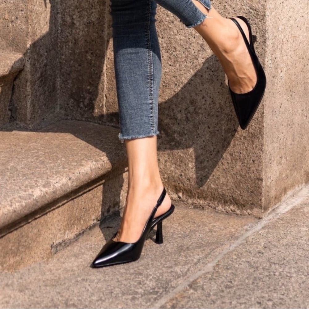 Women's Slingback Kitten Heel | Xin Jing Shoes